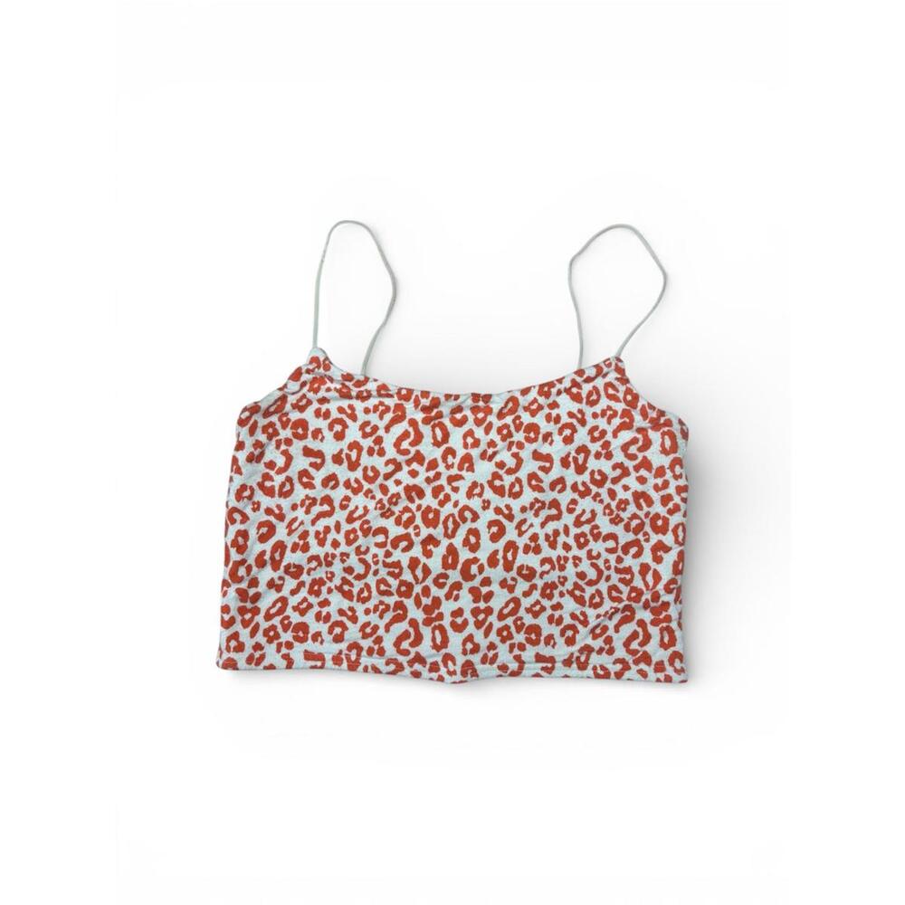 3 for $12: Orange Cheetah Cami Fitted Crop Top Pacsun Basics Size Medium M